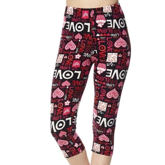 Plus Love Print Leggings - Picture 4 of 9